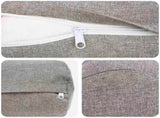 Cushion with Pillow HEERLEN 6 pcs Cloud Grey Fabric 929966