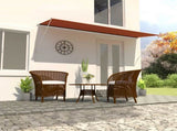 Retractable Awning 400x150 cm Orange and Brown 145899