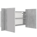 LED Bathroom Mirror Cabinet Concrete Grey 80x12x45 cm Acrylic 804968