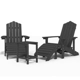 Garden Chair Anthracite HDPE , steel 3095713