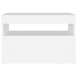 Bedside Cabinet & LED Lights 2 pcs White 60x35x40 cm Engineered Wood 3082775