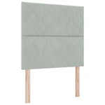 ZNTS Bed Frame Light Grey 100x200 cm Velvet 3344987