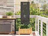 Garden Privacy Screen Black 32 x 140 cm Cold-rolled steel 876266