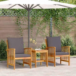 Garden Sofa Set with Cushion 3 pcs Brown Solid acacia wood 4106448
