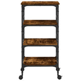 Kitchen Trolley Smoked Oak 45x35x89.5 cm Engineered Wood 842328