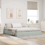 Storage Bed with Mattress Light Grey 160 x 200 cm Velvet 3370106