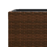Garden Planter Brown 30x30x60 cm Poly Rattan 366411