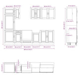 8 Piece Kitchen Cabinet Set Kalmar Grey Sonoma Engineered Wood 3314817