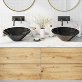 Wash Basins 2 pcs Gloss Black 42x14 cm Ceramic 42000314