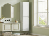 Wall Mounted Tall Bathroom Storage Cabinet with Soft-Close Hinges, Slim Bathroom Cabinet with 2 T3398P378057