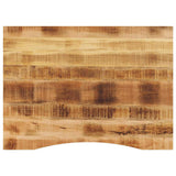 Desk Top with Curve 100x80x2.5 cm Solid Wood Rough Mango 370190