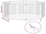 Dog Gate 8 pcs Black 80 x 100 cm Galvanised Steel 892004