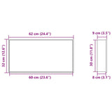 Shower Niche Matt White 62x32x9 cm Stainless Steel 4005131