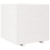 Garden Planter White 70x70x72 cm Solid Wood Pine 3282620