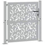 Garden Gate 100x100 cm Weathering Steel Leaf Design 4100964