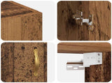 Wall-Mounted Cabinet 2 pcs Old Wood 69.5 x 34 x 90 cm 3394518