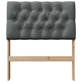 Upholstered Headboard Dark Grey 75 cm Solid Pine Wood 879370