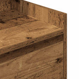 Bedside Cabinet with 2 Drawers Old Wood 38x34x80 cm 861369