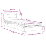 Bed with Mattress "Hvar" Black 90x190 cm Single Faux Leather 3208752