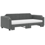 Daybed with Trundle and Mattresses Dark Grey 90x190 cm Fabric 3197708