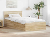 Bed Frame with Headboard Sonoma Oak 75 x 190 cm Engineered Wood 3408629
