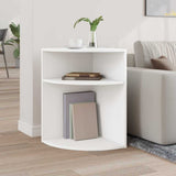 End Table White 39.7 x 39.7 x 60 cm Engineered Wood 891130