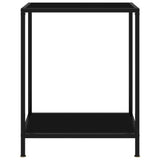 Console Table Black Tempered glass Compact Simplistic 322828