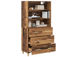 Highboard Old Wood 69.5 x 32.5 x 180 cm Engineered Wood 3415807