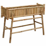 Garden Planter with Holder Natural 100 x 38 x 74 cm Bamboo 42028230