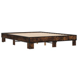 Bed Frame without Mattress Smoked Oak 150x200 cm King Size 3280234