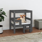 Dog Bed Grey 55.5x53.5x60 cm Solid Wood Pine 822369