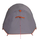 Camping Tent Tunnel 2-Person Grey and Orange Waterproof 94606