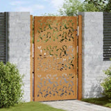 Garden Gate 100x150 cm Weathering Steel Leaf Design 4100966