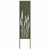 Garden Privacy Screen Olive green 32 x 140 cm Cold-rolled steel 876241