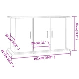 Aquarium Stand White 101x41x58 cm Engineered Wood 833631