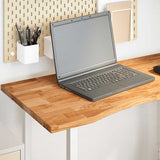Desk Top Light Brown 100x60x2.5 cm Solid Wood Oak Rectangular 4009023