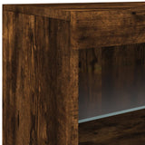 Sideboard with LED Lights Smoked Oak 60x37x67 cm 836655