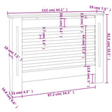 Radiator Cover Anthracite 112x19x81.5 cm MDF 288182