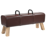 Bench Dark Brown 110 x 30 x 45 cm Real Leather 42042119