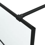 Walk-in Shower Wall Black 80x195 cm Frosted ESG Glass 152130