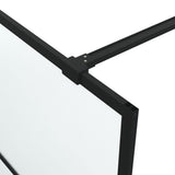 Walk-in Shower Wall Black 80x195 cm Frosted ESG Glass 152130