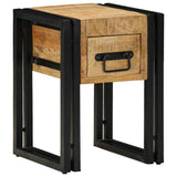 End Table Brown and Black 30 x 30 x 40 cm Solid Mango Wood 4016715