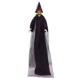 Hanging Halloween Talking Witch Purple 216 x 125 cm Polyester 42020042