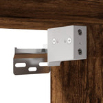 ZNTS Wall-mounted Bedside Cabinet with LED Lights Smoked Oak 852069
