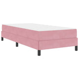 Box Spring Bed with Mattress Pink 100 x 220 cm Fabric 3398784