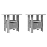 Bedside Table 2 pcs Grey Sonoma 41 x 40 x 45 cm Engineered Wood 8000431