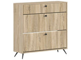Shoe Cabinet BREDA 78 x 24 x 103 cm Engineered Wood Sonoma Oak 897537