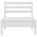 Garden Middle Sofas 4 pcs White Solid Pinewood 806593