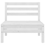 Garden Middle Sofas 4 pcs White Solid Pinewood 806593
