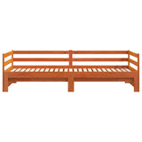Daybed with Trundle without Mattress Wax Brown 80x200 cm Solid Wood 847161